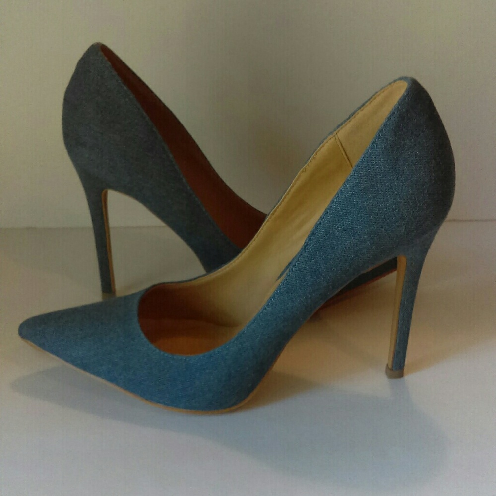 Stilettos Light Blue Denim Women Size 11M